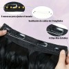 Extensiones De Cabello Natural Ondulado Con Clip 7 Piezas