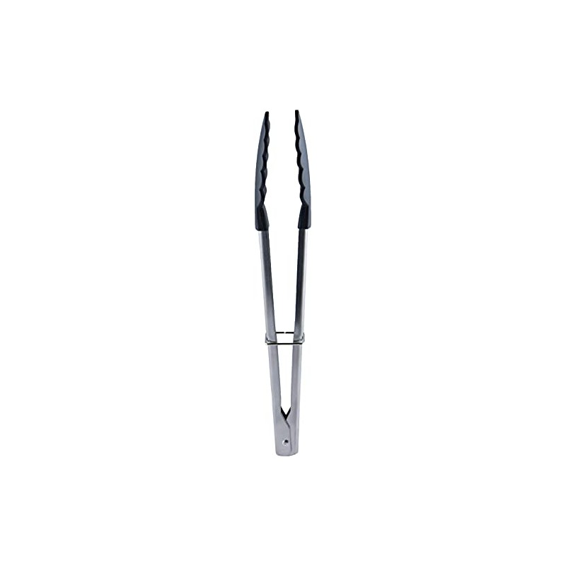 Cuisena Stainless Steel Tongs, Black and Silver 98662