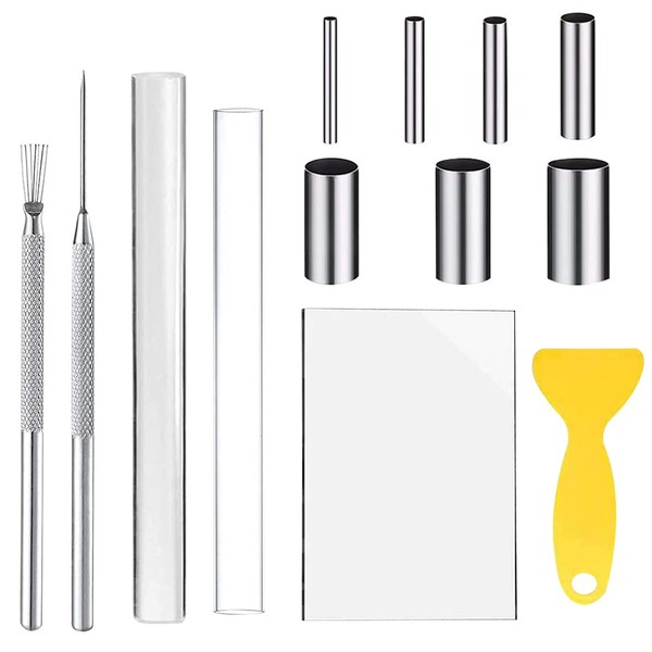KBNIAN Acrylic Clay Roller Set, Acrylic Clay Rolling Pins, Clay