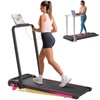 4-in-1 Walking Pad with Incline Portable Treadmill with Handle Bar