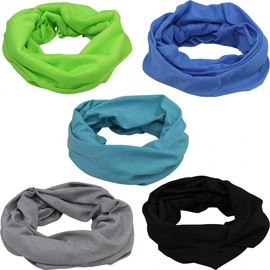 All-Season Multi-Purpose Sports Hiking Plain Solid Color Scarf Neck Warmer Gaiter Mask Grey 17ea