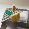 COOL-ANGLE Corner Sink Drying Rack, 16"x9.5" Rust-Proof Aluminum Triangular Dish