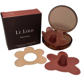 Le Lolo Colored Nipple Shield and Nipple Shield Sticker for Breastfeeding (Mauve, 16mm)
