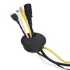Table Cable Grommet Black Plastic Circular PC Desk Cable for