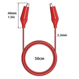 Goupchn 50PCS Alligator Clips Electrical Test Leads Dual Ended Crocodile Clips Jumper Wires for Circuit Connection Electrical Testing 5 Colors