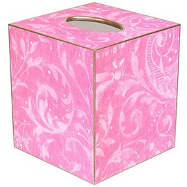 Marye-Kelley TB1163 - Pink Damask Tissue Box Cover