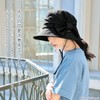 QUEENHEAD Women's Hat, UV Protection, Large Size, Side Ribon Hat,