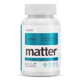 YOU MATTER - Ferral Bisglicinato Ferroso con Vitamina C, Suplemento de Hierro de Alta Absorción, Cápsulas Veganas - 60 Cápsulas