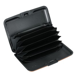 ELFISH RFID Blocking Credit Card Protector Aluminum ID Case Hard Shell Business Card Holders Metal Wallet for Men or Women（Matte Light Pink