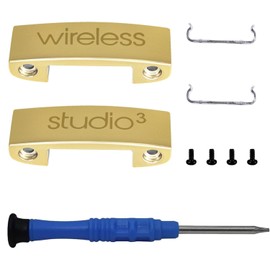 Aiivioll Replacement Headband Metal Folding Hinge Clip Cover Pin Repair Parts Set Compatible with Studio 3 Studio 3.0 Wireless Over-Ear Headphones (Gold)