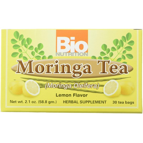 Bio Nutrition Lemon Moringa Tea Bags, 2.1 Ounce