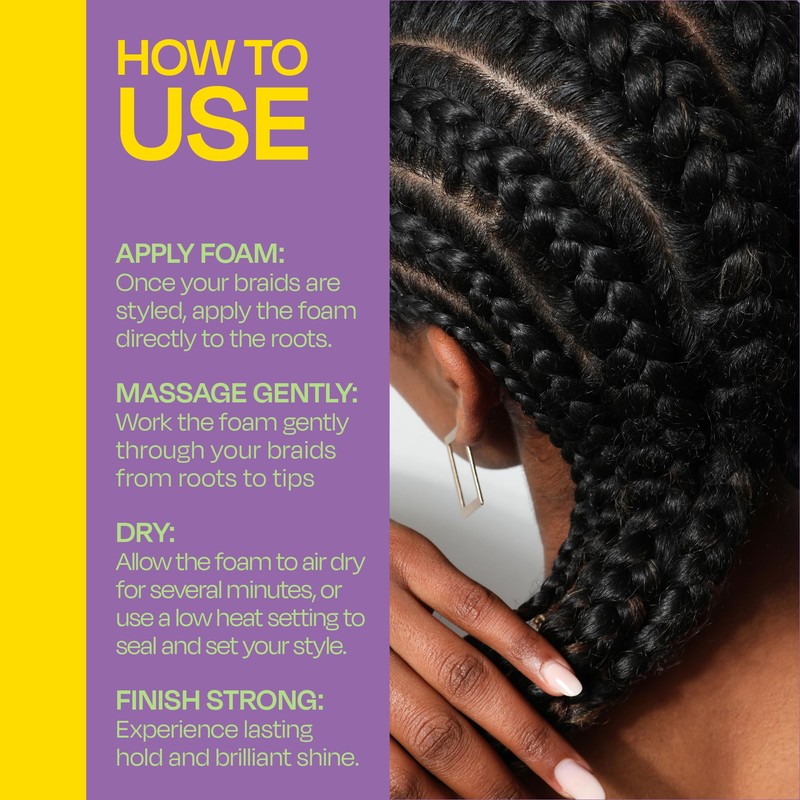 LOCK'N SLEEK Braid Foam for braiding, Twists and Locs, No