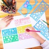 UCEC Ruler Elementary School Student Template with Rolling Ruler, Multi-functional,