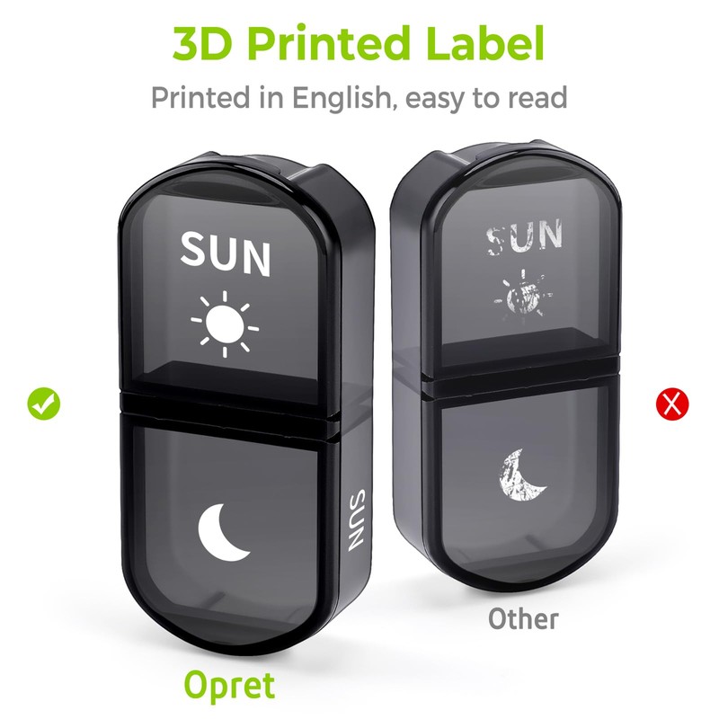 Opret Pill Organiser 7 Day, Weekly Pill Box 2 Times