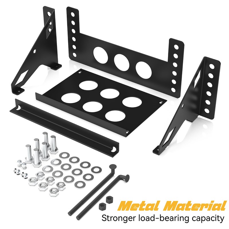 Metal Steel Battery Mounting Box Tray Bracket DIY,Easy Bolt-In Battery