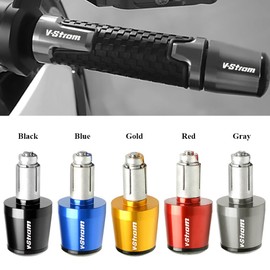 V-Strom 650 1000 1000XT 1050XT Handlebar Ends CNC Aluminium For Suzuki Vstrom 650 2004-2018 Vstrom 1000 2003-2020 Vstrom 1000XT 2017-2020 Vstrom 1050XT 2020 Titanium