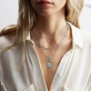 MJartoria Layered Initial Necklaces for Women Trendy, 14K Gold Plated