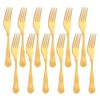 Buyer Star King Dessert Forks, Stainless Steel Gold Fork Set
