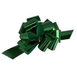 Metallic Emerald Green Pull Bows - 5" Wide, Set of 10, Spring, Gift Wrap, Gift Basket, Decoration, Earth Day, Fundraiser, Presents, Christmas Ribbon, Mardi Gras, St. Patrick's Day, Easter