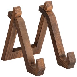 1 x Wooden Plate Stand, Decorative Stand, Plate Stand for Stand, Plate Holder Stand, It Can Be Used as a Display Stand, Photo Stand, Picture Stand, Record Holder, 15.2 cm (Colour: Wood)