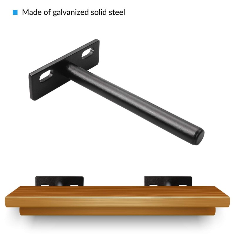 YEYIT 4 Pcs Floating Shelf Brackets, 4 Inch Solid Steel