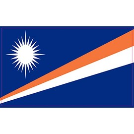 StickerTalk Marshall Islands Flag Magnet, 5 inches by 3 inches
