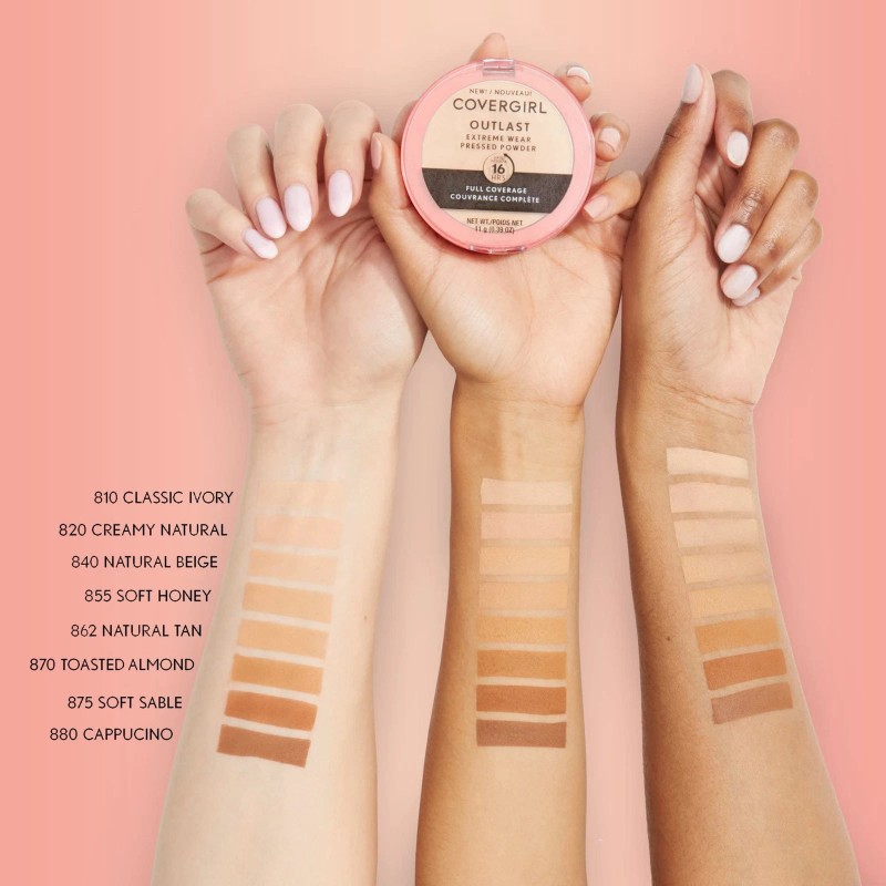 COVERGIRL Outlast Extreme Wear Pressed Powder, 880 Cappuccino