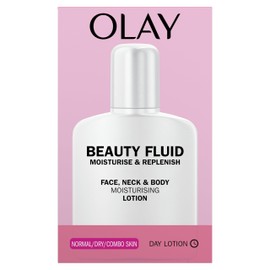 Olay Olay Beauty Fluid Moisturise & Replenish Face, Neck And Body Lotion, For Silky Soft And Smooth Skin,200ml