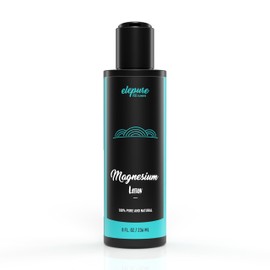 Natural Magnesium Lotion - Highest Potency - Over 1800 MG/oz - 300 mg/TSP - Not Water Based -elepure Pure Elements - 8 oz - Made in USA