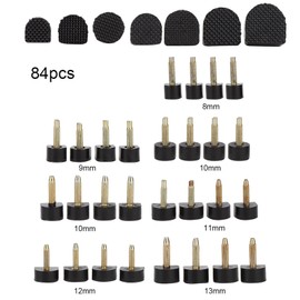 Milltrip High Heel Replacement Tips, 84pcs Non-Slip Heel Protectors for Stiletto and Boots, TPU Rubber Heel Dowels for Shoe Repair and Outdoor Events