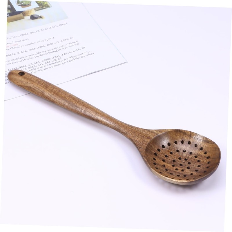 LABRIMP Handcrafted Colander Skimmer Ladle High-Temperature Resistant Kitchen Utensil for