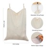 HSOFTIFY Linen Hanging Laundry Bag, Over The Door Laundry Hamper