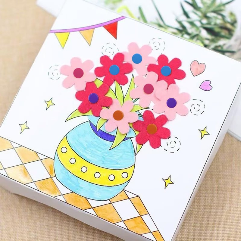 ANYUANKW Pack of 300 Mini Brads Pattern Clips Metal Colourful