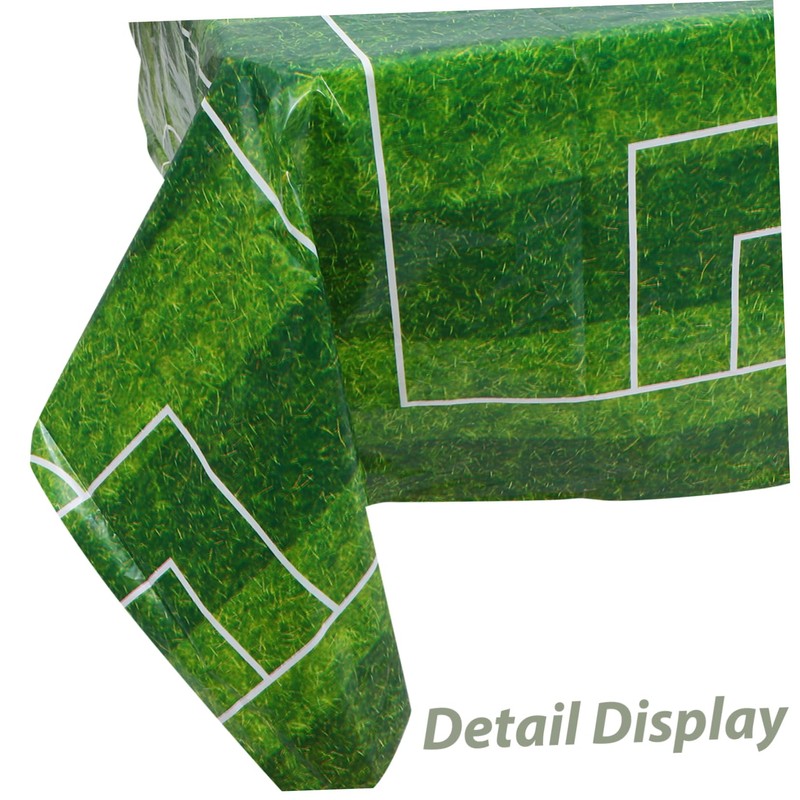 Kisangel 2pcs Football Themed Tablecloth Plastic Soccer Party Supplies Table