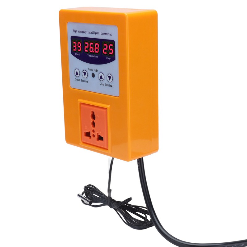 Temperature Controller Digital Display Thermostat Temp Regulator with Sensor AC110‑240VAU