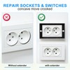 3pcs Electrical box Extender, 3.66in Outlet Box Extension with Screwdriver
