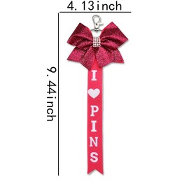 Cheer Bow Keychain for Backpack Cheer Ribbons for Cheerleaders Keychain Cheer Stuff for Backpack Cheer Bag Accessories for Women Cheer Ribbon Pins with Bowknot Bow Keyring for Women Cheerleader Gifts
