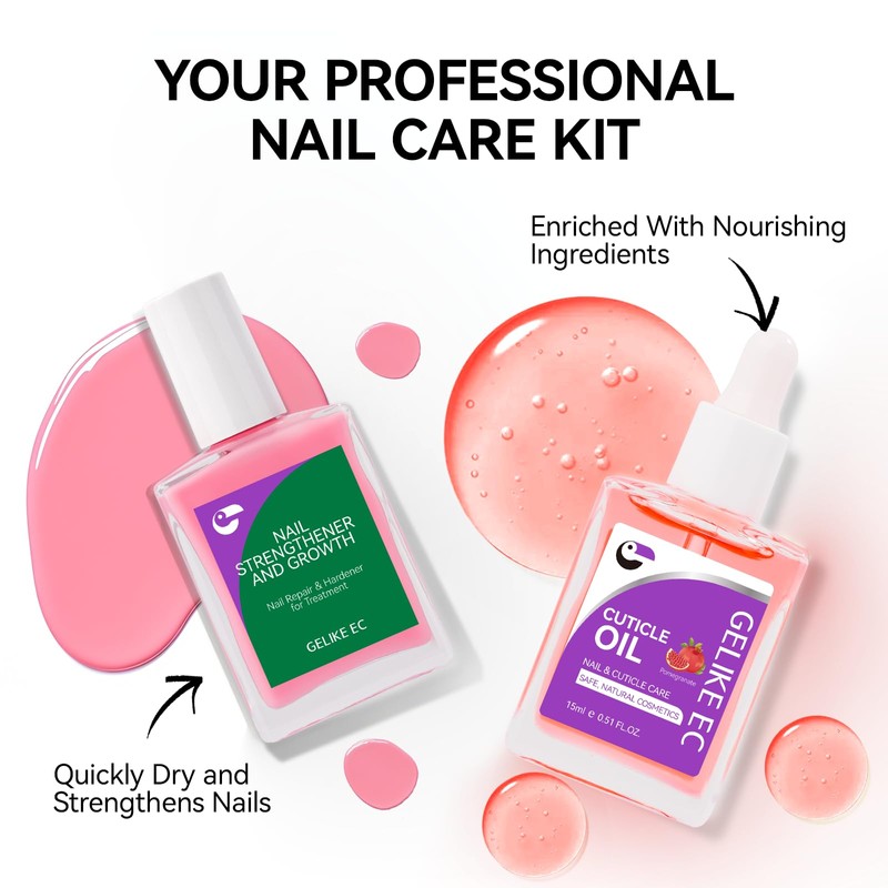 Natural Nail Growth & Oil Kit: Rose & Pomegranate Nail