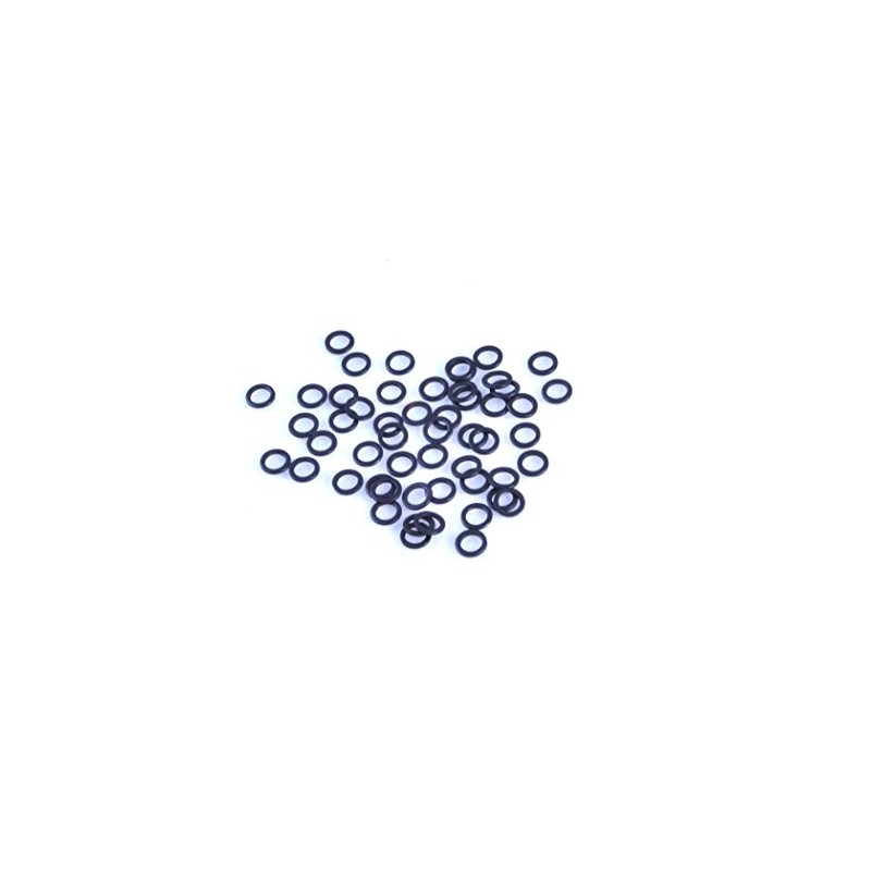 50 pack of 3.1mm matt black mini rig rings. Suitable