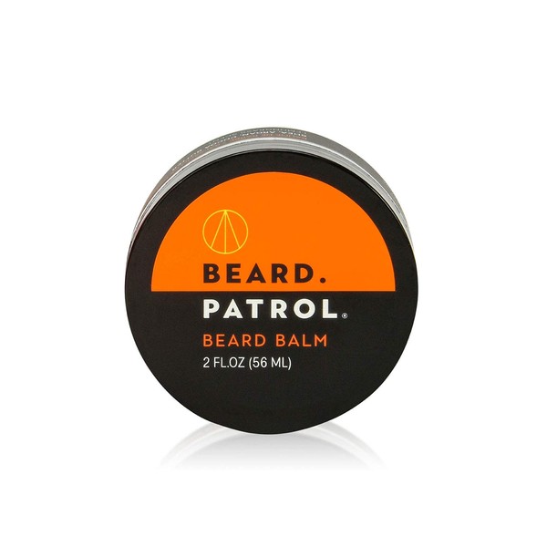 Beard Patrol Beard Balm for Men - Grooming Treatment with Argan Oil, Shea Butter, & Cocoa Butter Strengthens & Softens Beards & Mustaches - Lemongrass Scent Leave-in Conditioner Wax