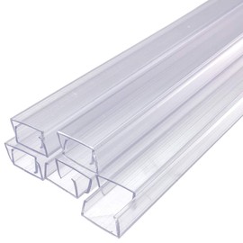 Brilliant Brand Lighting 24 Inch x 3/8 Inch Rope Light Mounting Track - Clear PVC Channel (10 Pack) - 12/120 Volt