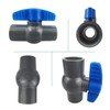 XIFOWE (2 PCS) 1/2 inch PVC Ball Valve Slip (Socket),