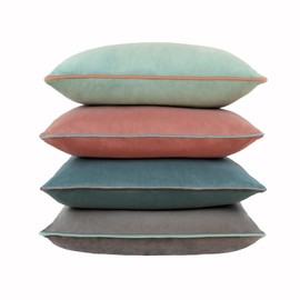 COFEDE Velvet Cushion Covers 20x20 inches Set of 4,Decorative Square Cushion Cases for Sofa Bedroom Couch,50x50 cm