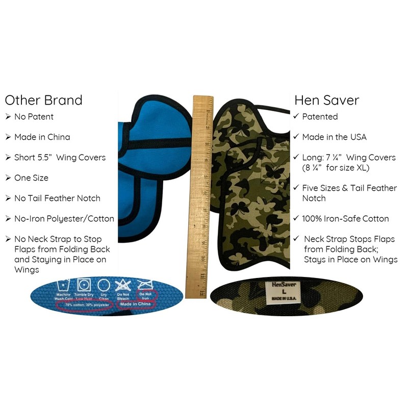 Hen Saver Hen Apron/Saddle, Single Strap, Small, Khaki