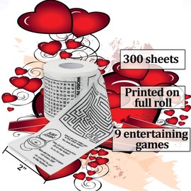 Novelty Toilet Paper Roll - Bathroom Tissue Roll - Funny Toilet Paper - Prank Gifts Gag Novelty Funny Gifts - Toilet Bathroom Fun Games - White Elephant Gifts - Unique Stocking Stuffer - Jokes