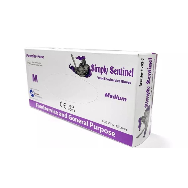 AOSS SIMPLY SENTINEL PF Vinyl Multi-Purpose Gloves (SM)