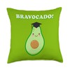 Bravocado Class of 2024 Graduate Graduation Funny Avocado Throw Pillow