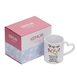 KeMug - Heart Handle Design - to My Wife I Loved You Then, I Love You Still, Always Have, Always Will Coffee Cups/Best Wife Anniversary Present or Birthday Gift, 11 oz.