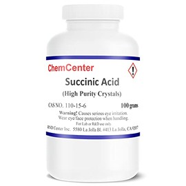 Succinic Acid, Ultra Fine Crystals/Powder, 100 Grams