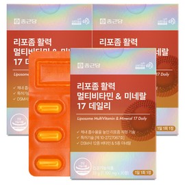 Chong Kun Dang Liposome Vitality Multivitamin Mineral 17 Daily 30 tablets / 종근당 리포좀 활력 멀티비타민 미네랄17 데일리 30정 X 3개  공복섭취가능 개별포장 정제